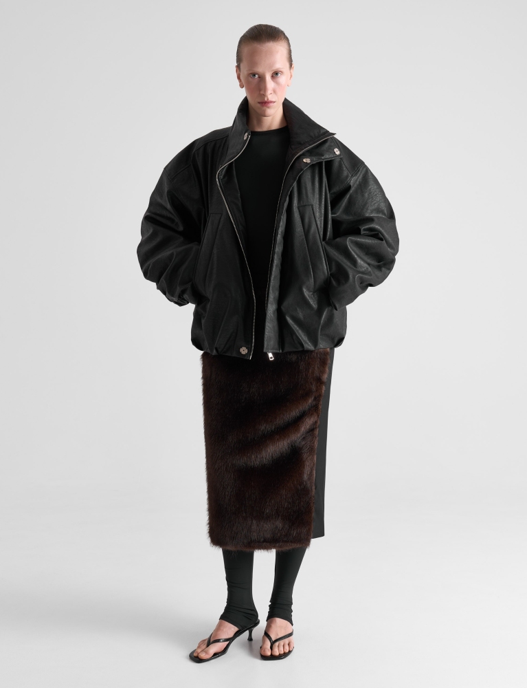 Тренчкот со складками по низу