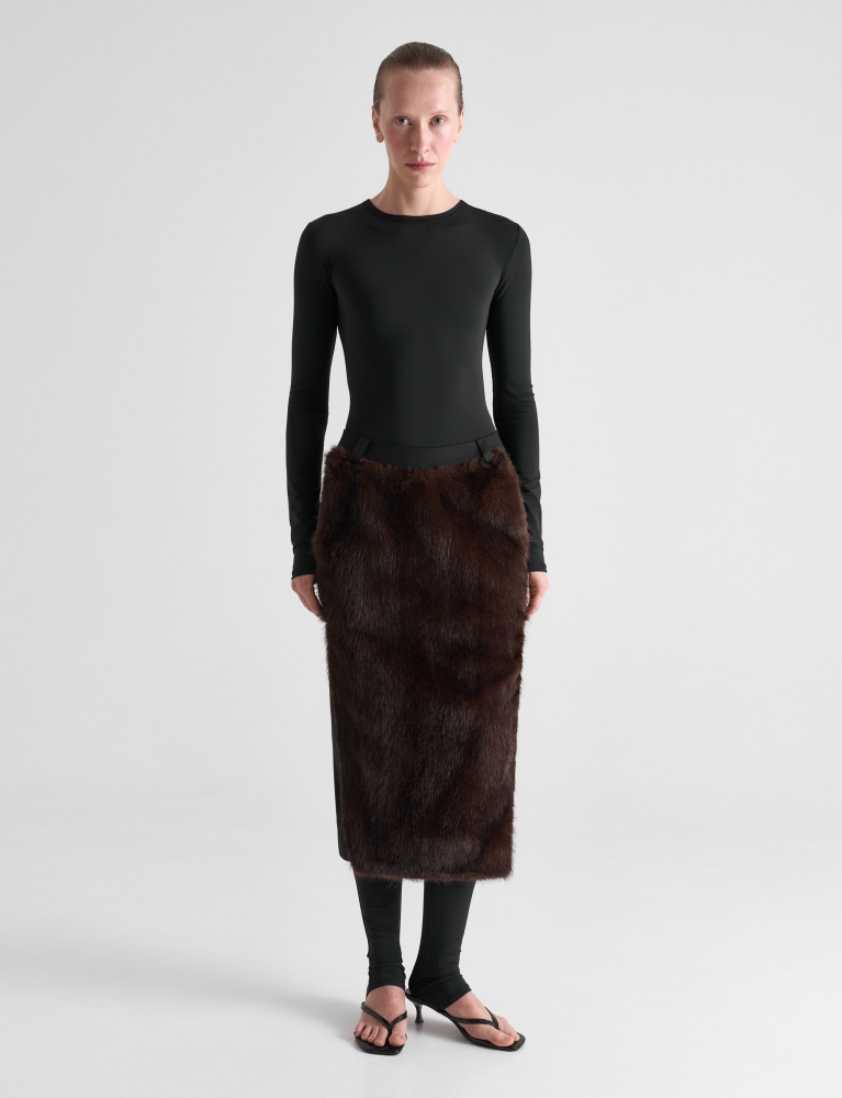 Юбка с мехом