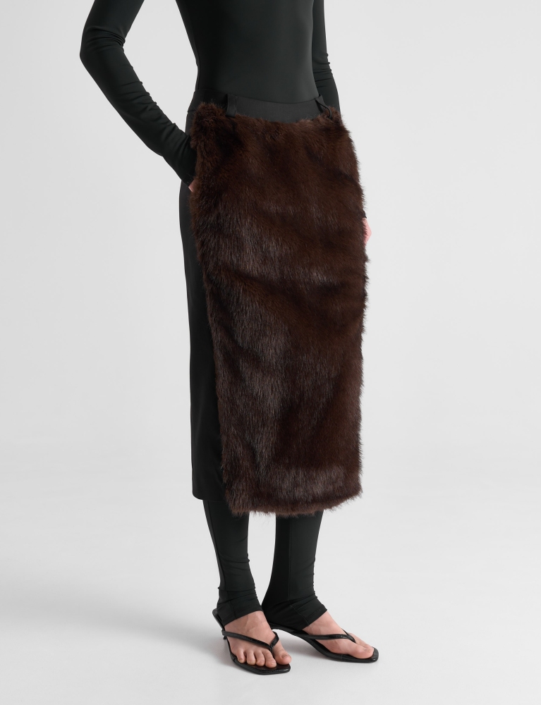 Юбка с мехом