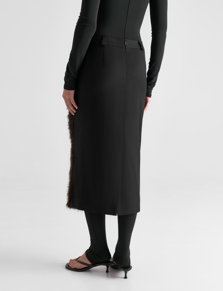 Юбка с мехом