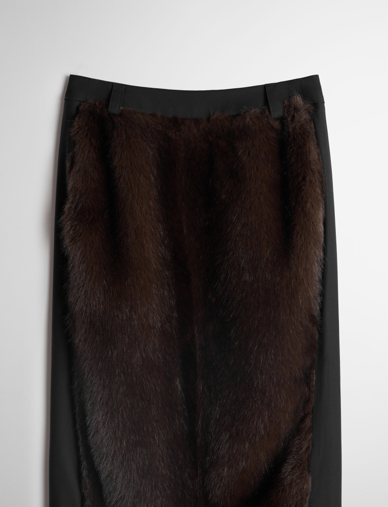 Юбка с мехом