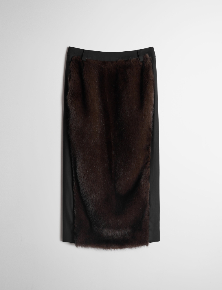 Юбка с мехом