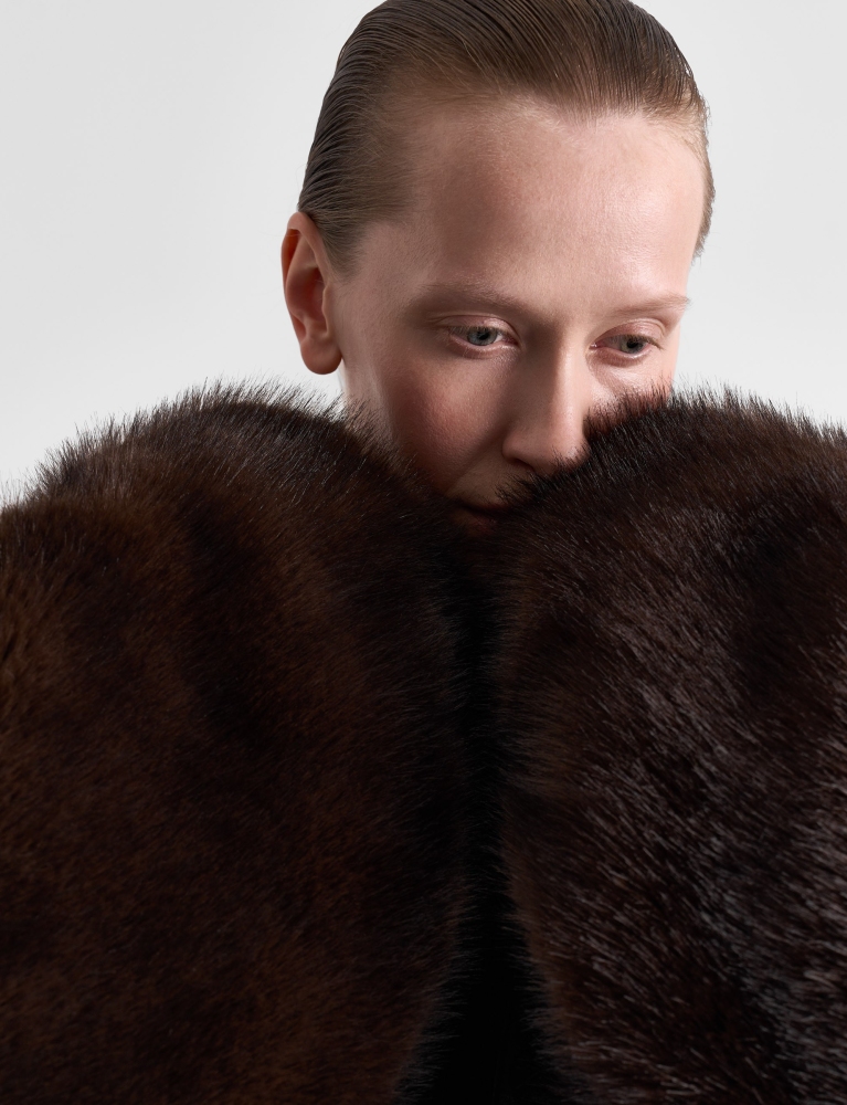 Шуба на пуговицах