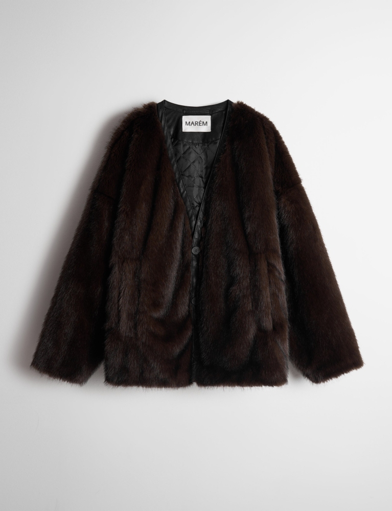 Шуба на пуговицах