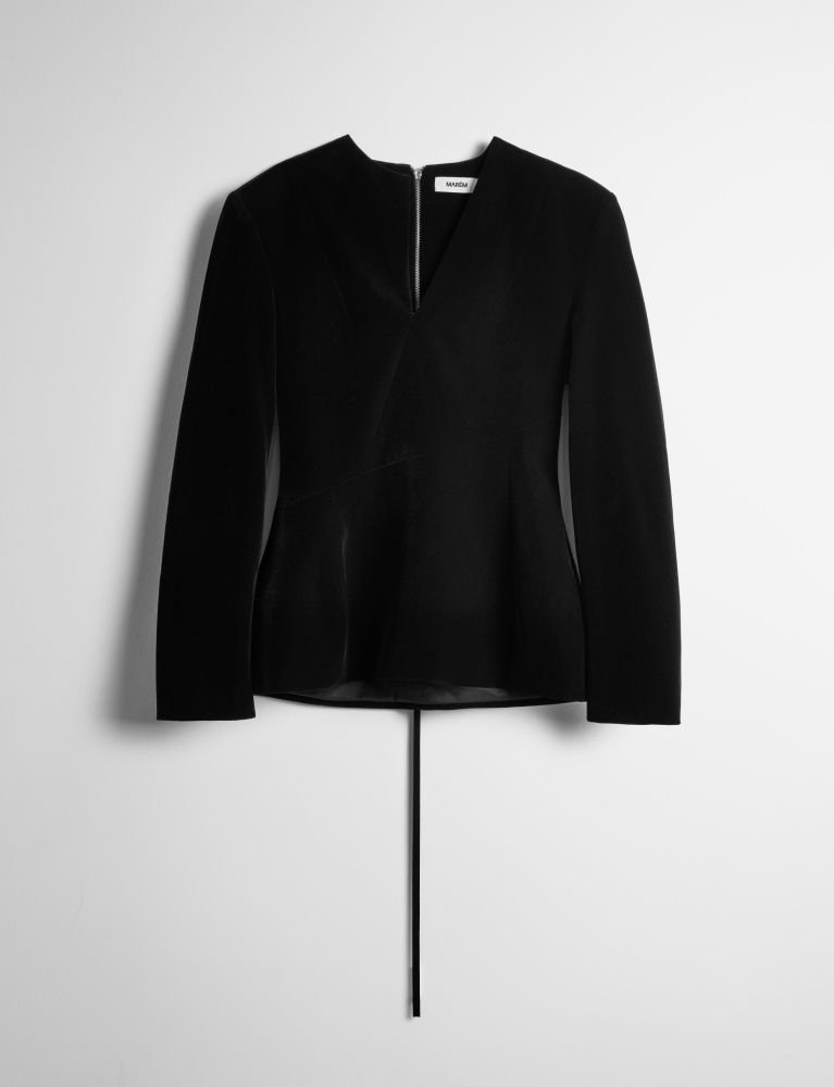 Жакет фигурный из бархата