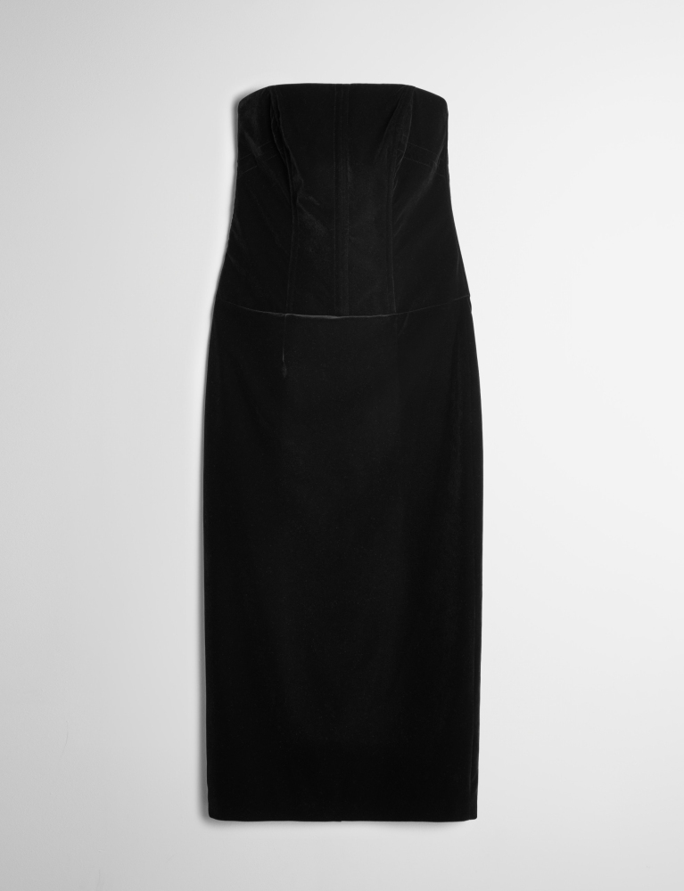 Платье футляр из бархата
