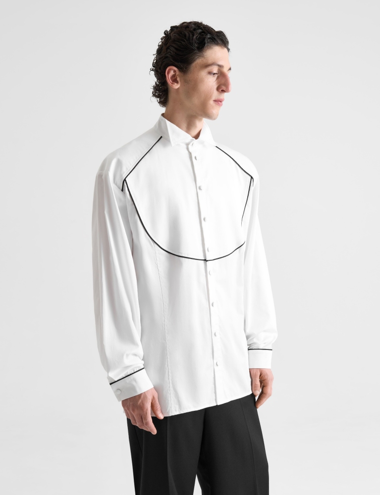 Сорочка с плотной кокеткой 