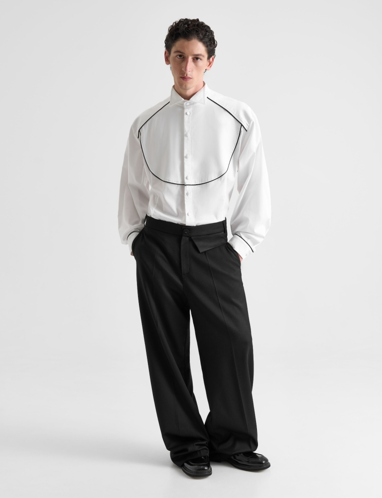 Сорочка с плотной кокеткой 