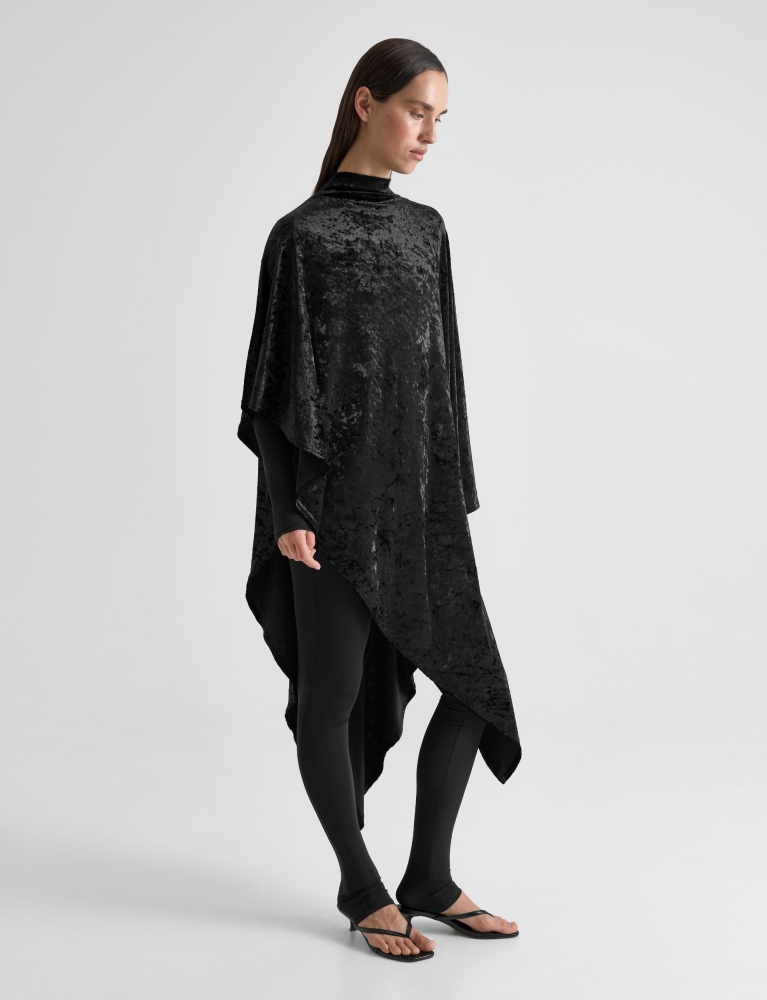 Пончо из велюра