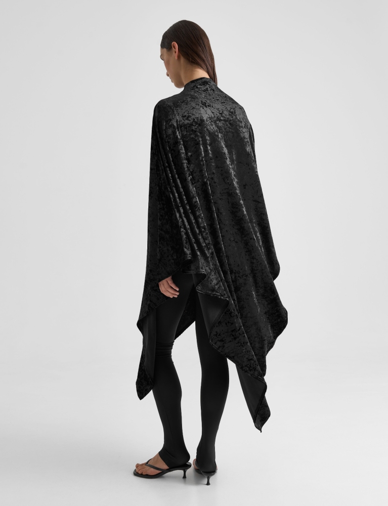 Пончо из велюра