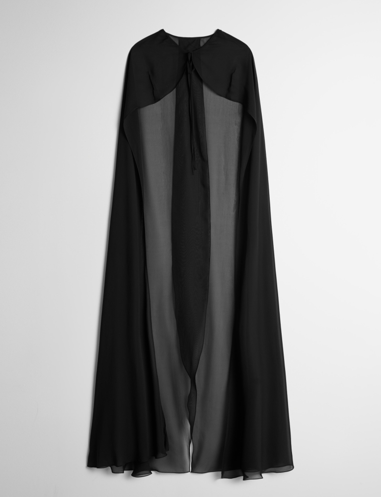 Накидка-оплечье макси из шифона